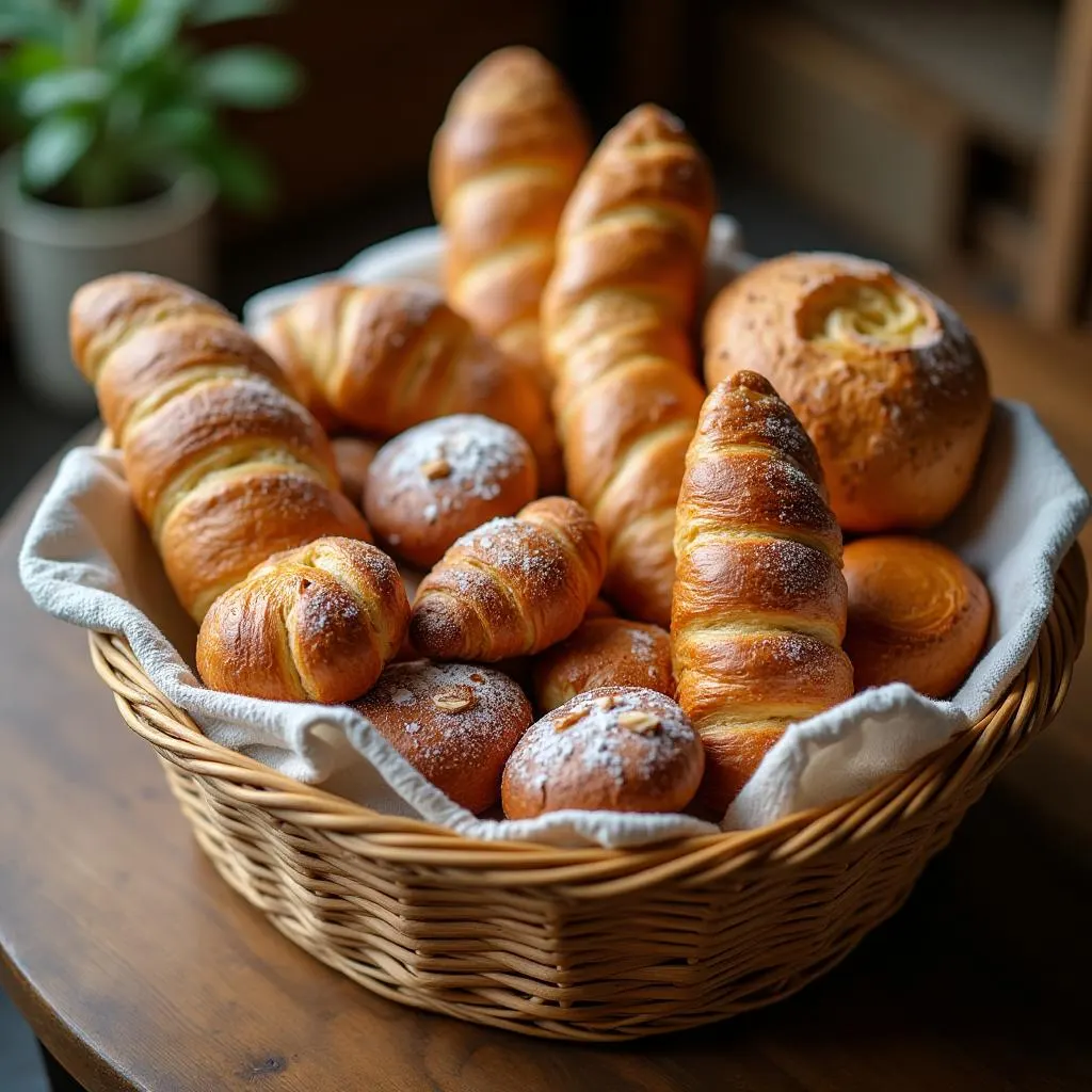 Panier de viennoiseries invendues à vendre avec Glan'Market